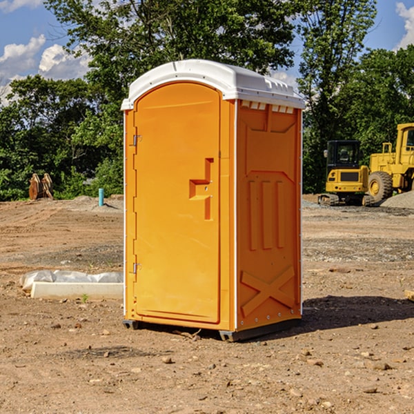 how often are the portable restrooms cleaned and serviced during a rental period in Hebron ME